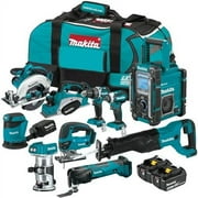 Makita XT1001SM 18V LXT Lithium-Ion Cordless 10-Pc. Woodworking Combo Kit 4.0Ah