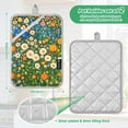 thumbnail image 6 of Yayeee Pot Holders Kitchen Heat Resistant with Pocket 7"x9.8" Cotton Oven Cooking Hot Pads, Orange Floral Garden, 6 of 7
