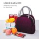 thumbnail image 5 of Fotbe Dark Purple Glitter Bolsa de Almuerzo con Estampado, Lonchera Aislada, Contenedor de Comida Reutilizable Tipo Cooler a Prueba de Fugas, 5 of 6