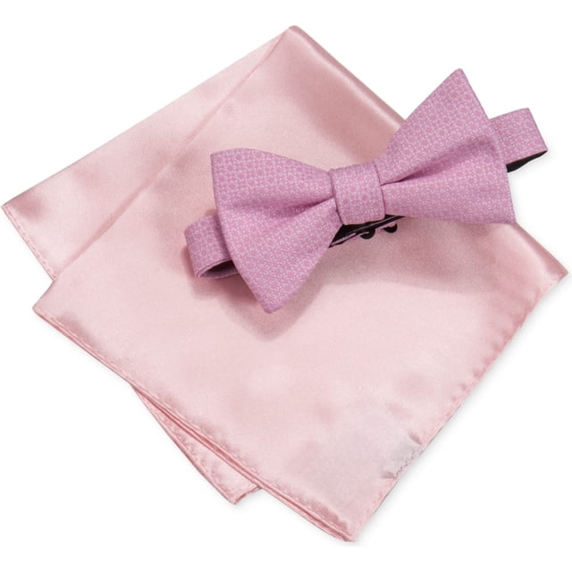 Juego de pañuelos de bolsillo Alfani para Hombre Pajarita autoatada Rosa Talla única
