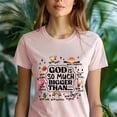 thumbnail image 5 of Christian God Is So Much Bigger Than Faith Quote Graphic T-Shirt, Dark Heather, Size M, 5 of 6