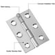 thumbnail image 3 of tEEZErshop 24 Piezas Bisagras para Puertas de Acero Inoxidable con 6 Orificios de Montaje Bisagras para Puertas Pequeñas Juntas de Juntas de Madera Bisagras Ventanas Pequeñas Armarios Puertas Cajas, 3 of 7