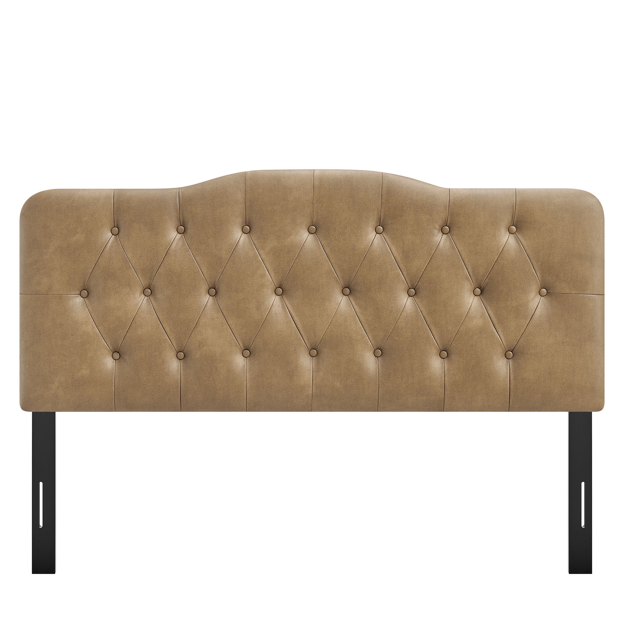 Annabel Faux Leather Queen Headboard in Toast