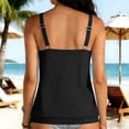thumbnail image 4 of Fmbrln Tankini Tops for Women Fashion Built in Bra Adjustable Strap Blouson Swimsuits Tops Casual Loose Fit Solid Bathing Suits Tops, 4 of 8