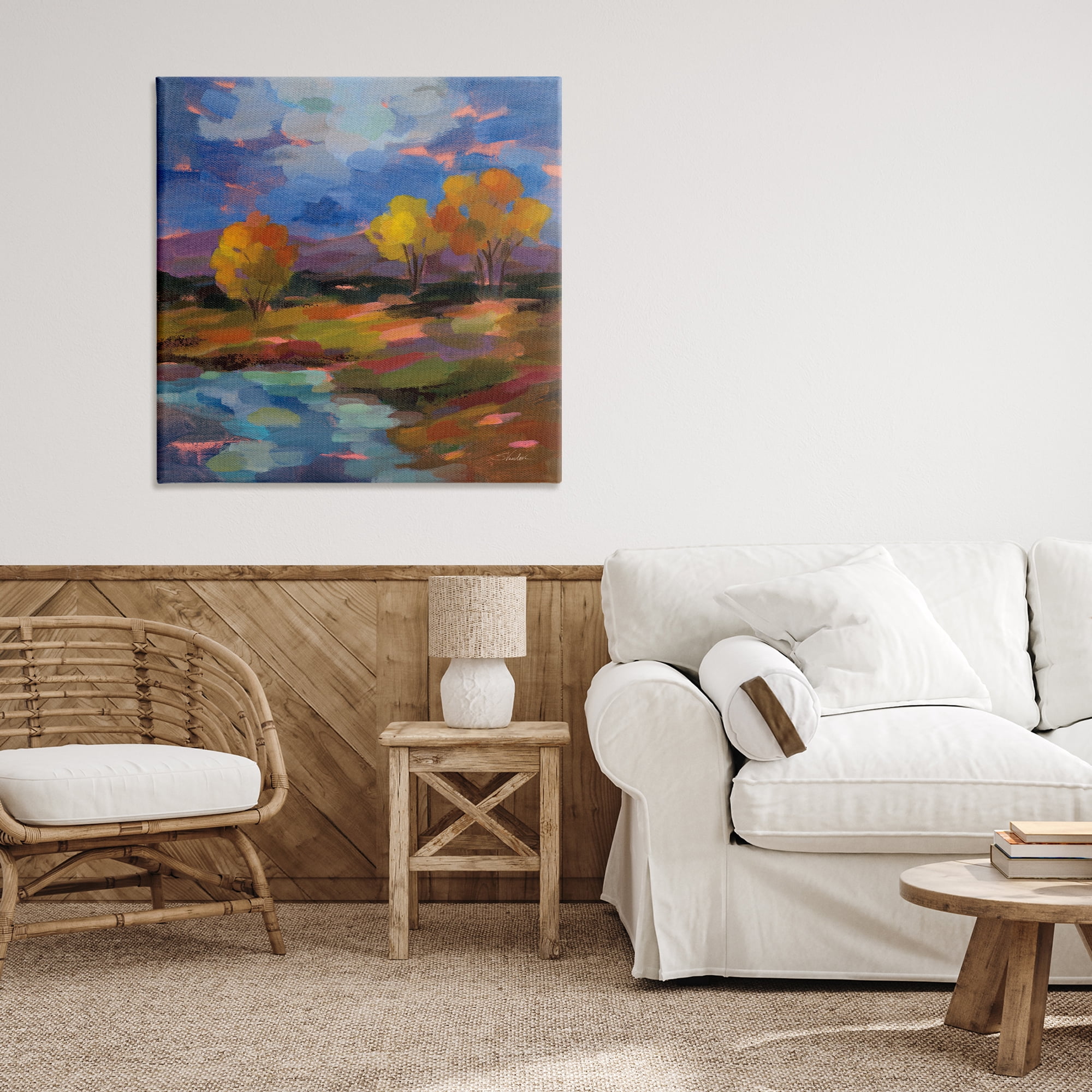 Stupell Industries October Glow Lakeside Reflection Canvas Wall Art, design by Silvia Vassileva