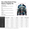 thumbnail image 4 of KLL Starry Sky Colorful Crocodile A Print Men's Women’s UPF 50+ Sun Protection Outdoor Hoodie Jacket Long Sleeve Fishing Hiking Performance Shirt-3X-Large, 4 of 6