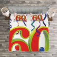 thumbnail image 3 of Ambesonne Colorful Quilted Bedspread Set 3 Pcs, Party Swirls, King Size, Multicolor, 3 of 3