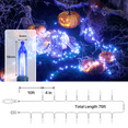 thumbnail image 2 of MoNiBloom 75Ft Outdoor and Indoor Set of 2 Fairy Lights with 8 Mode Controller, 200 Bulbs and Timer, Reusable Blue Color String Light for Halloween and Christmas Decorations, Powered by Charge, 2 of 9