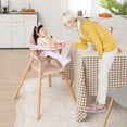 thumbnail image 2 of Infans 6-in-1 Convertible Wooden Baby Highchair Infant Feeding Chair w/ Removable Tray, 2 of 7