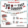 thumbnail image 5 of Two Fast Two Curious Birthday Decorations, Racing Car 2nd Birthday Decoration for Boy Racing Car Theme Banner Garland Cake Topper Number 2 Foil balloon for Boy Race Car Theme Birthday Party, 5 of 6