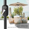 thumbnail image 4 of Outsunny Patio Sun Umbrella, Outdoor Parasol with 6 Ribs, Coffee, 4 of 10