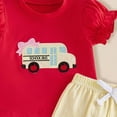 thumbnail image 3 of Gubotare Toddler Girl Outfits Toddler Girl Clothes Layered Ruffle Top Shorts Cute Toddler Girls Summer Outfits 2Pcs Clothing Set 6 9 12 18 24 Months 2T 3T 4T 5T (Red,18-24 Months), 3 of 3