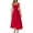 Red, variant on Ashirexll Long Dresses for Women, Flowy Dresses for Women, Fashion Square Neck Elegant Shoulder Strap Waist Tie Sleeveless Dress