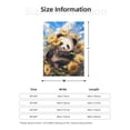 thumbnail image 5 of Sikiie Clear Sky Cute Sunflower Panda Cozy Flannel Fleece Throw Blanket: Lightweight & Thick for All Seasons - Perfect for Women, Men, & Kids"60"x50", 5 of 6