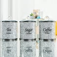 thumbnail image 5 of SHYFOY Kitchen Canister Set with Lids for Coffee Sugar Tea, Set of 3, Crushed Diamond Containers Jar Set Home Counter Decor, 5 of 12