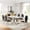 Silver White Table & Silver Balck Chair, variant on 69" Modern Rectangular Dining Table Set, Faux Marble Tabletop with 6 Ergonomic PU Leather Chairs, 7-Piece Set
