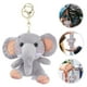 thumbnail image 2 of FELTECHELECTR Llavero de peluche con forma de elefante, adorno colgante para bolso, llave de coche (gris), 2 of 3