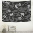 thumbnail image 3 of GZHJMY Tapestry Vintage Camouflage Skull Tapestry Wall Hanging Decorative Wall Blanket Bedding Tapestry for Bedroom Living Room Dorm 60"x51" Gift Decor, 3 of 7