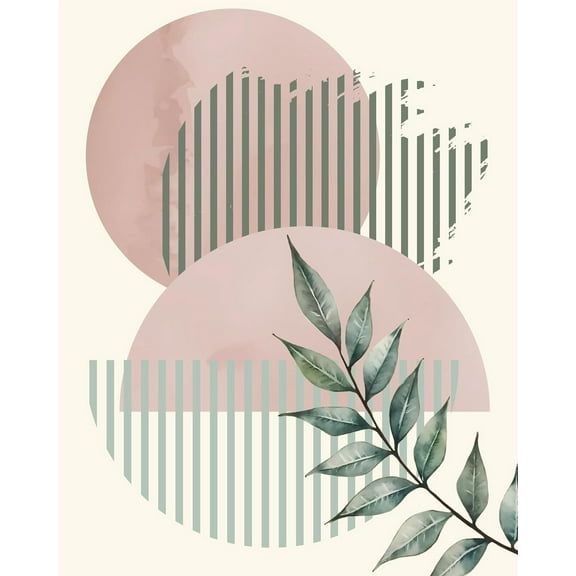 FlexiPrints - 8x10 Inches LEAF Wall Art - Minimalist Typography Print - Modern Home & Office Decor - Unframed Poster