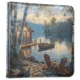 thumbnail image 2 of Leather Cover Photo Album 80 Pockets 4x6 Photos Bookshelf Picture Album Boats Chairs Lakehouse, 2 of 9