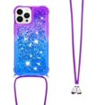 thumbnail image 3 of Funda para iPhone 15 PRO Brillantina Líquida Divertida Reluciente y con Cristales en Movimiento Cuerpo Cruzado con Cordón Ajustable, 3 of 5