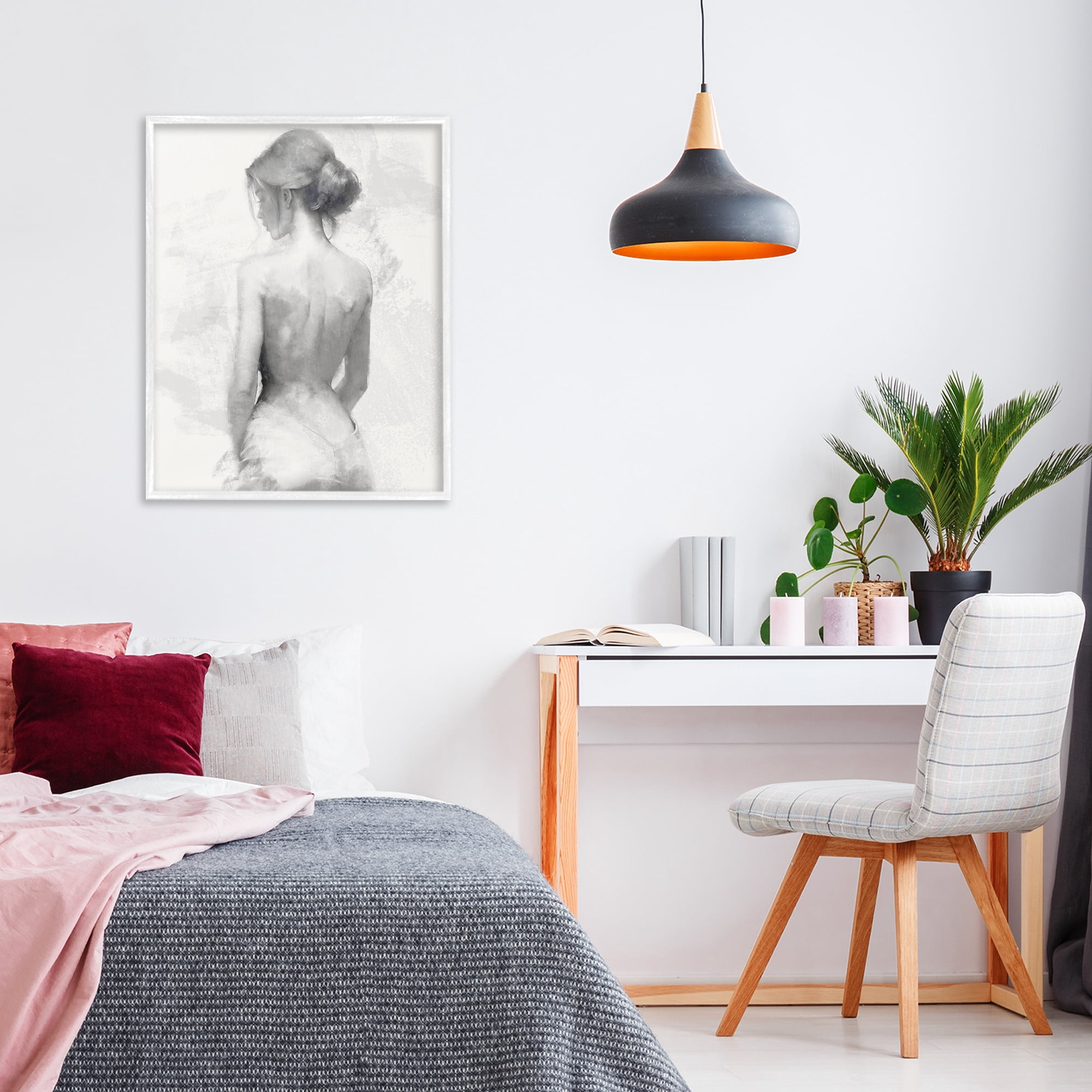 Stupell Industries Mine Elegant Figure White Framed Giclee Art, design by Kim Allen