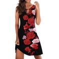 thumbnail image 1 of Vestido sin mangas con estampado Floral de verano suelto informal para mujer Pompotops ghjkhdj1382, 1 of 6