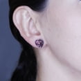 thumbnail image 3 of Arete para Mujer con Cristal Swarovski  en Forma de Corazon – Bañado en Rodio– Arete Elegante y Brillante, Aretes de Mujer de Moda– Joyería para Mujer de Moda– Regalo especial Ortiz Espinosa Temporada, 3 of 5