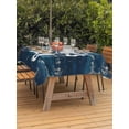 thumbnail image 4 of 60x102 Inch Outdoor Tablecloth with Umbrella Hole Zipper Rectangle Happy Father's Day Rectangular Tablecloths Outside Waterproof Dark Blue Shabby Graffiti Patio Table Cloth Cover for Picnic Party, 4 of 8