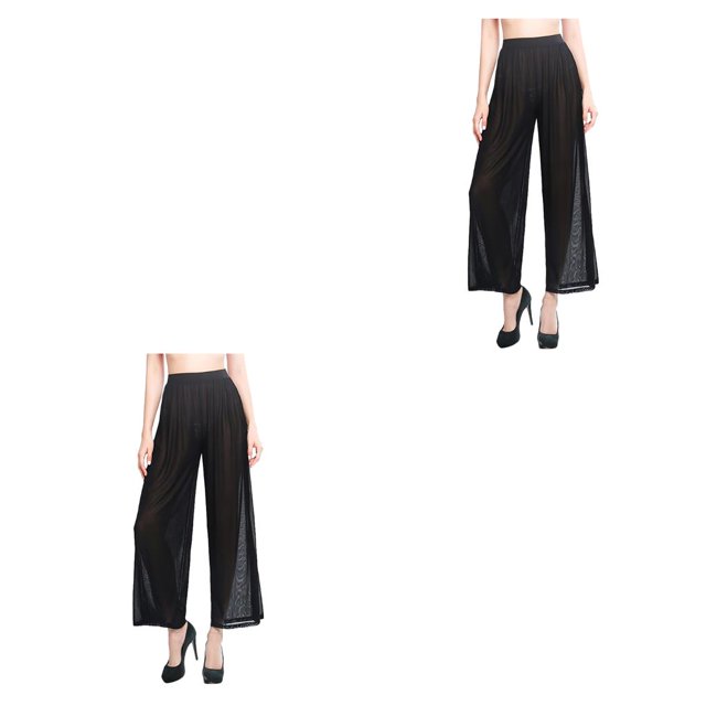 Toystoory Pantalones de playa para mujer, ropa de playa, pierna ancha, cómodos, transpirables, holgados, pantalones transparentes, Oceanside, Type3 NO3
