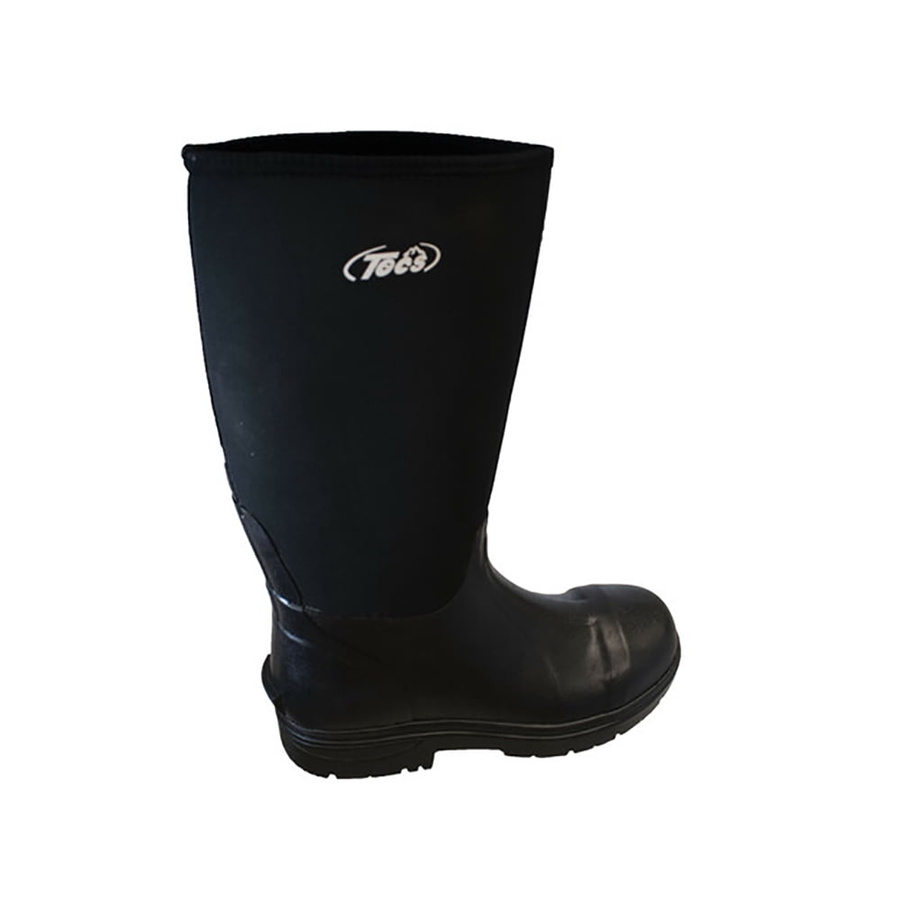 Men's 16" Cement Rubber Boot Steel Toe Black