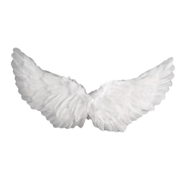 Disfraz de ala de ángel para niños, alas de plumas decorativas para fiestas, espectáculos y escenarios. Blanco S