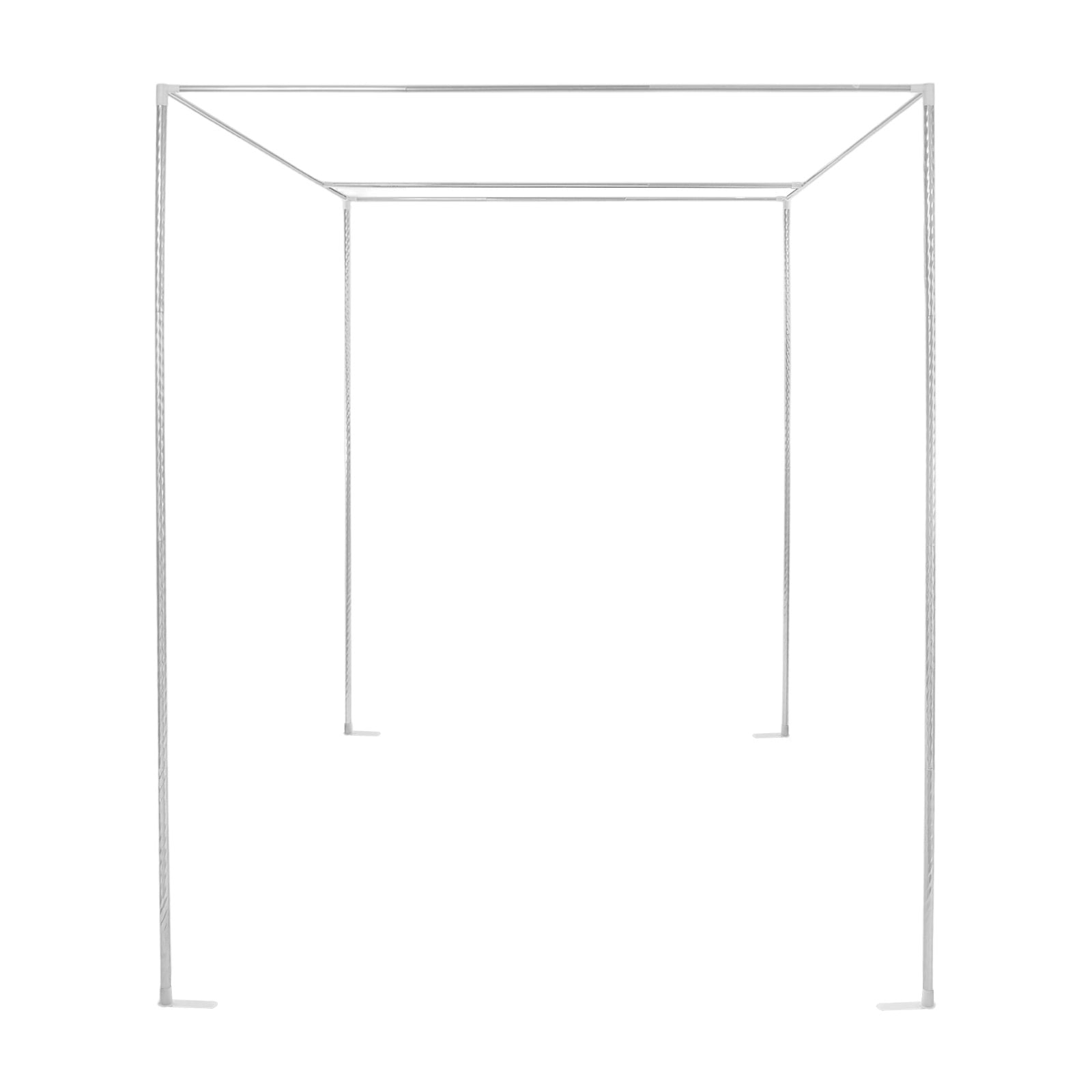 Fixartoo Canopy Bed Frame,Stainless Steel Mosquito Net Stand for Bed, 6.56x6.56x6.56ft,Fits Most Beds Up to Queen/King,Easy Install