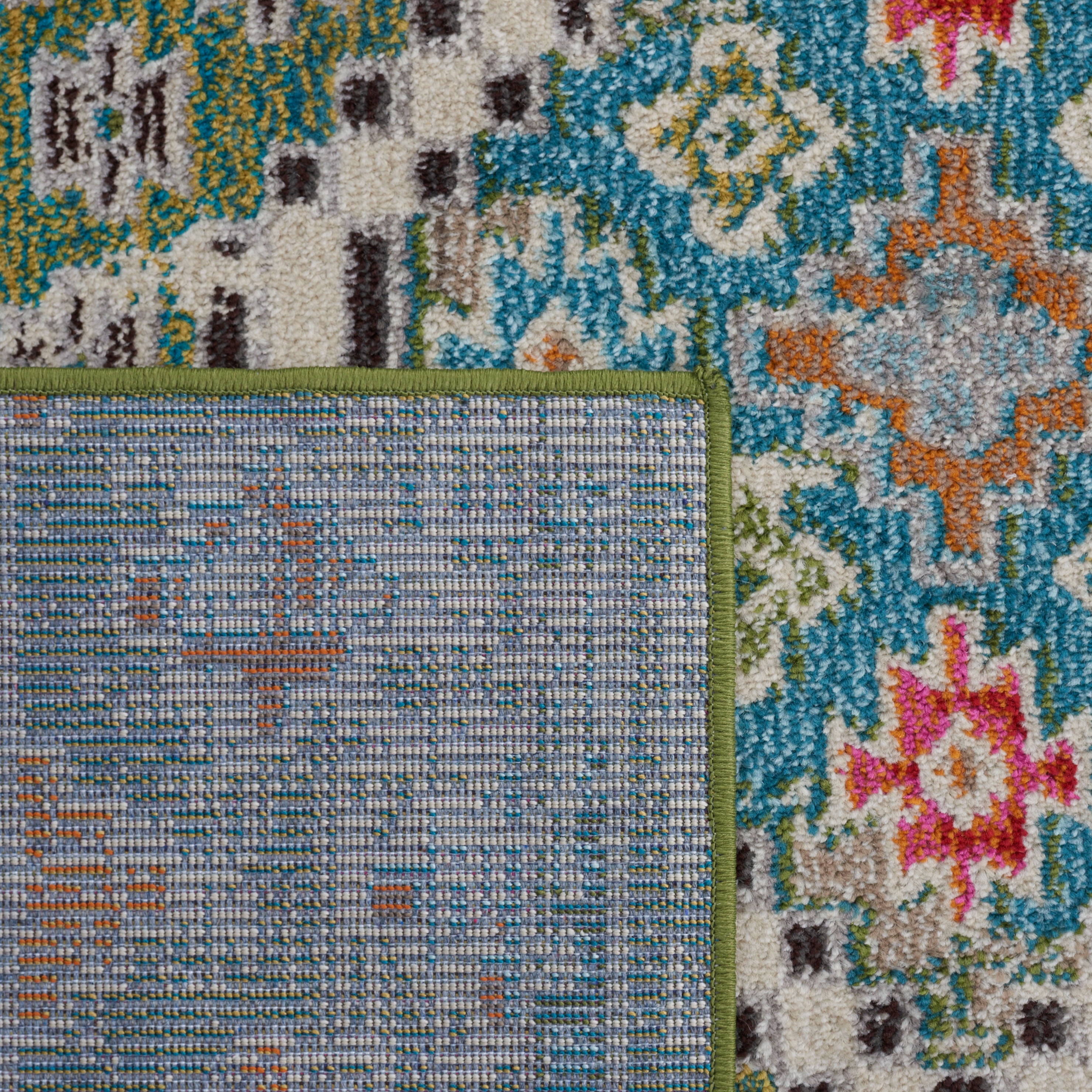 SAFAVIEH Madison Lanford Southwestern Area Rug, Green/Beige, 6'7" x 6'7" Round