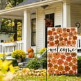 thumbnail image 4 of Shmbada Fall Pumpkins Garden Flag 12x18 Vertical Double Sided Welcome Autumn Thanksgiving Holiday Outside Decorations Burlap Yard Flag, 4 of 7