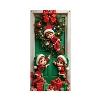 SLYNSHome Merry Christmas Door Cover Decoration,Funny Banner Backdrop Doors Decor for New Year Holiday Indoor Outdoor Ornament
