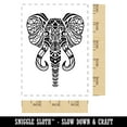 thumbnail image 2 of African Elephant Head Tribal Geometric Design Rectangle Rubber Stamp Stamping Scrapbooking Crafting - Large 2.5in, 2 of 7