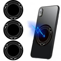 Hsqqdc 4-Pack Magnetic Phone Mount Adapter Plates, Thin Metal Stickers for Magnetic Car Holder, Wireless Charging Compatible