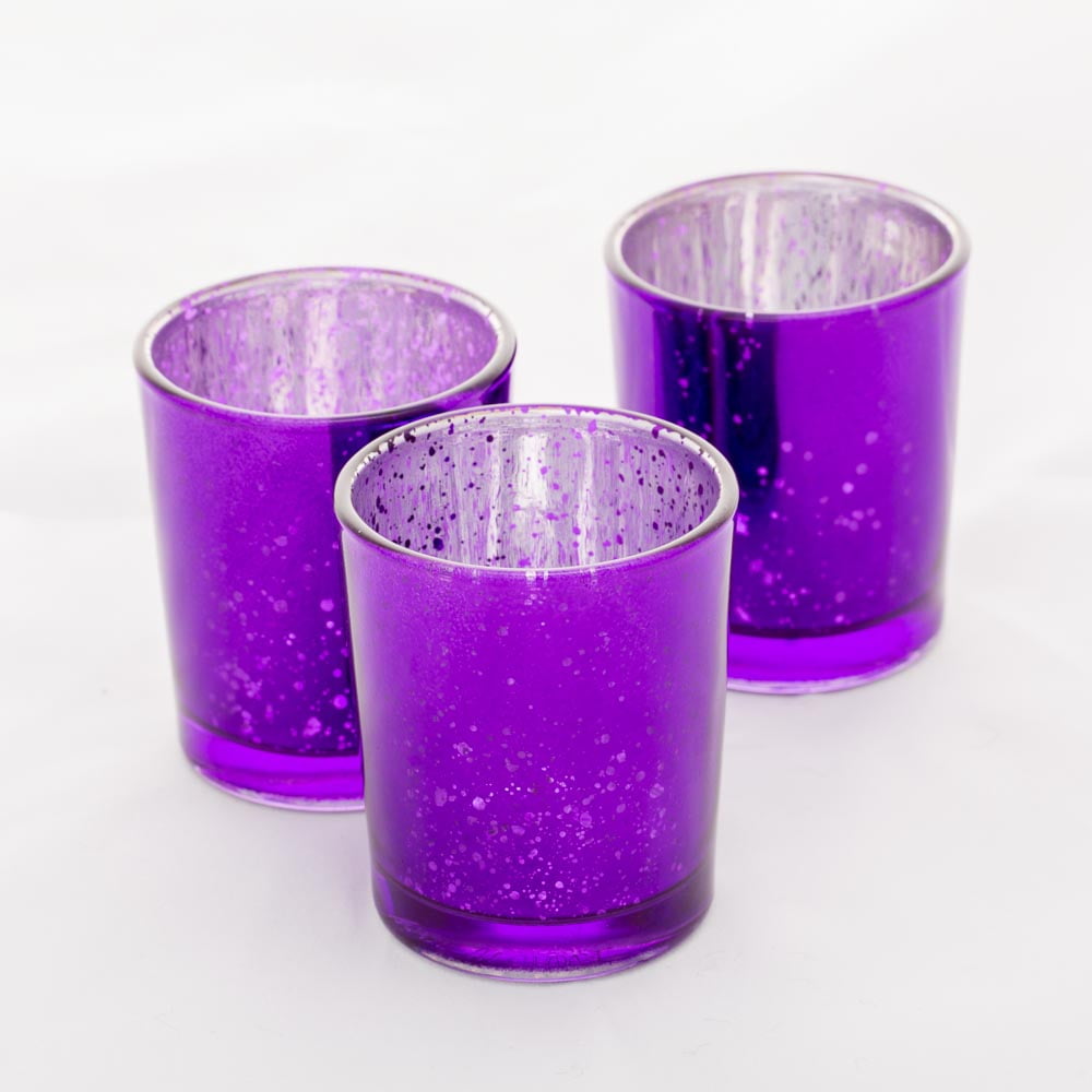 Richland Votive Holder Mercury Purple Set of 12