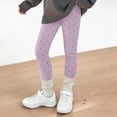 thumbnail image 3 of Ugoldhm Toddler Girls Cute Polka Dot Leggings High Stretch Soft Elastic Waist Trousers Breathable Pants for Kids School Uniform, 3 of 5