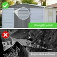 thumbnail image 5 of 10 ft.  x 8 ft.  Outdoor Iron & Solid Wood Tool Storage Shed with Two Doors and Windows, 5 of 7