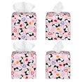 thumbnail image 2 of Goofa Cartoon Cat And Heart Tissue Box Cover PVC Leather Tissue Holder Square Facial Tissue Case Facial Paper Organizer Dispenser for Bathroom, Vanity Countertop, 2 of 8