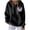 Black(Style 375), variant on NuoCaiYun Women'S Sweatshirt, Ladies Fashionable Casual Printed Solid Color Long Sleeve Pocket Hooded Groove Stripe Top Hoodies