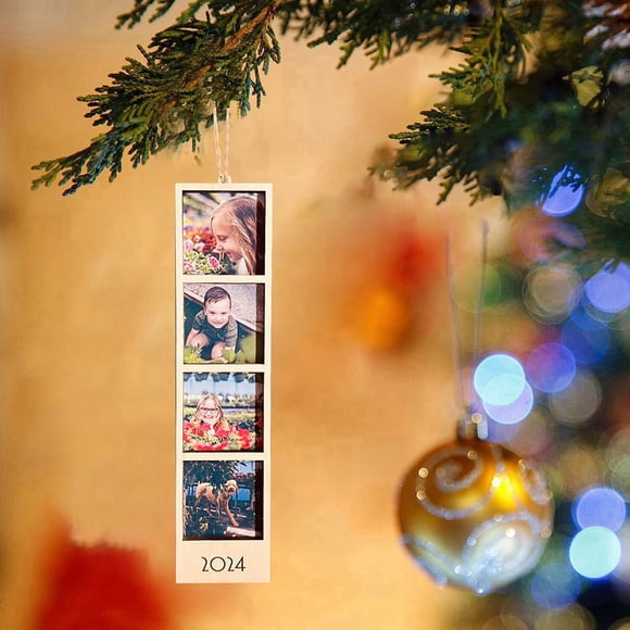 Home Decoration Picture Frame Ornaments For Tree Photo Ornament Personalized Christmas Ornaments 2024 Photo Strip Ornament Custom Christmas Ornament Wood Christmas Tree Ornaments