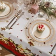 thumbnail image 2 of Round Christmas Tablecloth, Christmas Table Cloth Round Winter Snowflake Xmas Holiday Tablecloth For Christmas Decor, Waterproof Wrinkle Free Red Christmas Round Tablecloth For Round Tables 60 X 60, 2 of 6