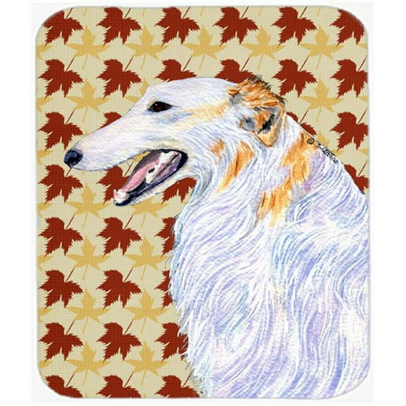 Borzoi Fall Leaves Portrait Mouse Pad, Hot Pad Or Trivet