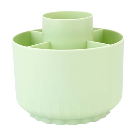 360 Degree Rotating Pen Holder Multifunctional Desk Organizer with 5 Compartments Rotatable Makeup Pen Storage Box Stationery Organizer for Office Home