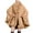 Khaki, variant on Xfvqtps Women Cape Faux Fur Collar Cloak Plush Edge Open Front Solid Color Large Size Loose Thickened Windproof Coldproof Warm Winter Long Coat Navy