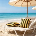 thumbnail image 6 of 1 PC Striped Decorative Throw Pillow Cover, for Living Room Couch Bed Sofa, Striped Home Decor, Soft Cushion Case,17.72×17.72 in（Yellow）, 6 of 9