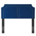 thumbnail image 6 of Headboard, Nailhead, Full Queen Size, Blue Navy, Velvet, Modern Contemporary, Mid Century Bedroom Master Guest Suite Room, 6 of 9